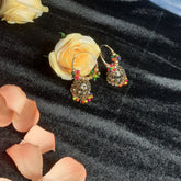Multicolour - Polki Beads Unique Jhumka